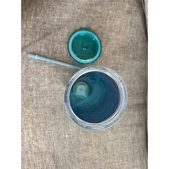 Starbucks Tumbler Teal Turquoise Diamond Design 24 Ounce Cold Cup 2015 - Picture 6 of 7